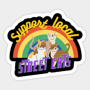 street cats Sticker